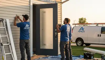 Professional door installation with durable vinyl siding in Oklahoma City, OK