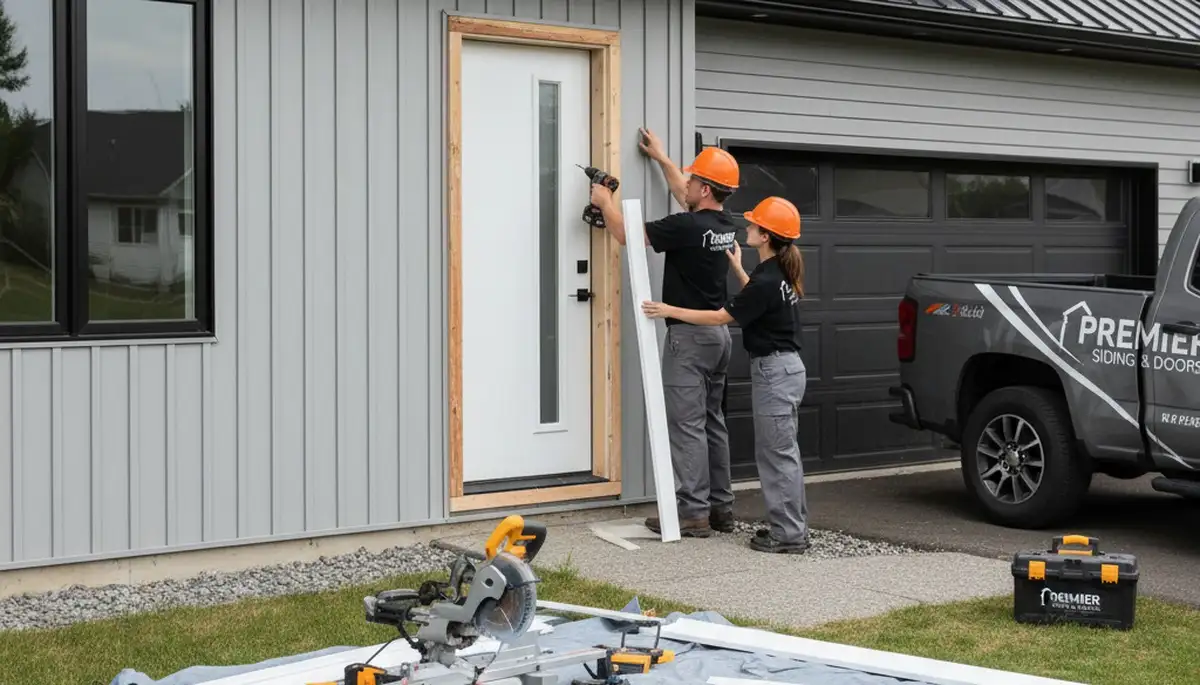 Vinyl siding and door repair service in Oklahoma City, OK by Next Level Exteriors
