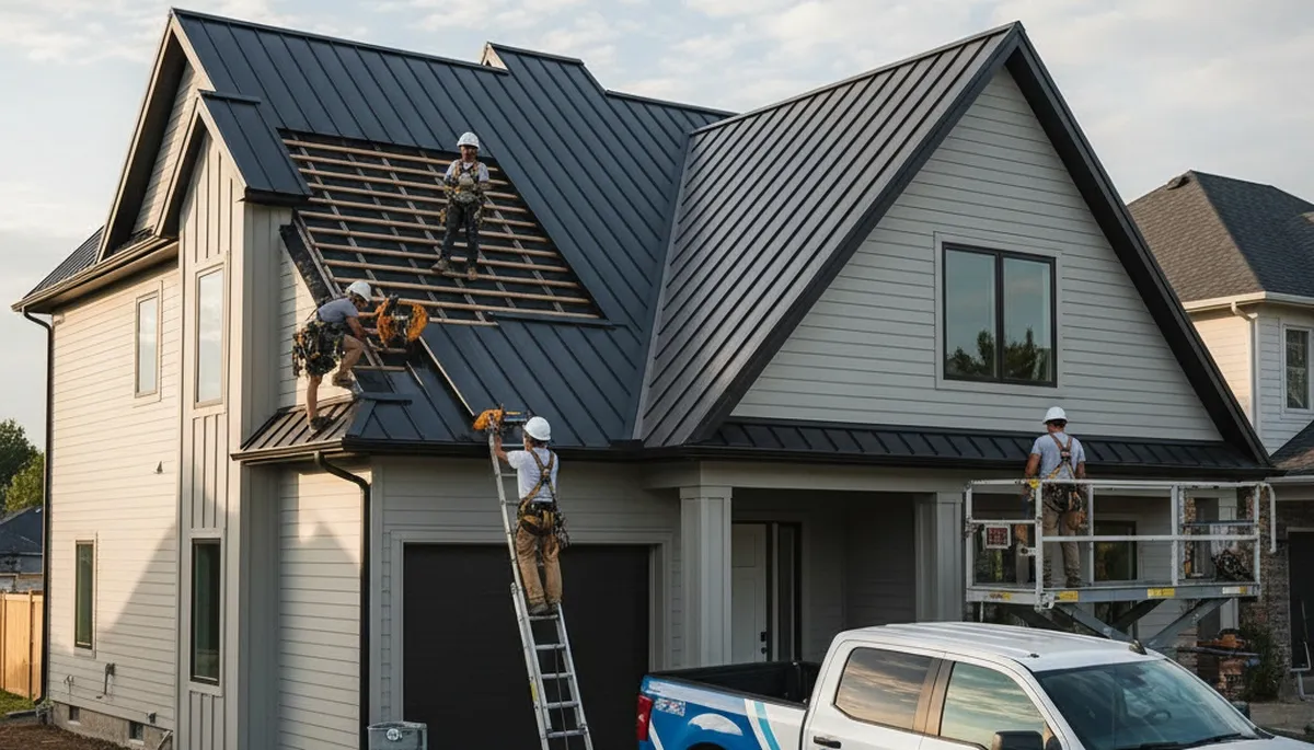Vinyl siding installation on home exterior in Oklahoma City, OK by Next Level Exteriors