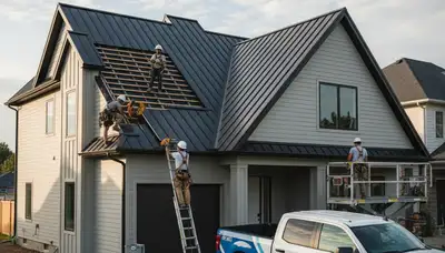 Vinyl siding installation on home exterior in Oklahoma City, OK by Next Level Exteriors