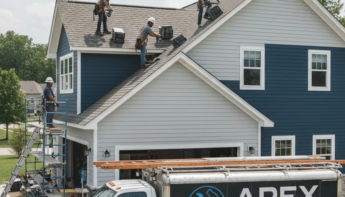 Vinyl siding and roof installation by local contractors in Oklahoma City, OK