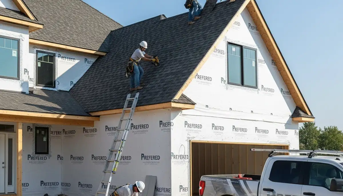 Professional vinyl siding installation on home exterior in Oklahoma City, OK