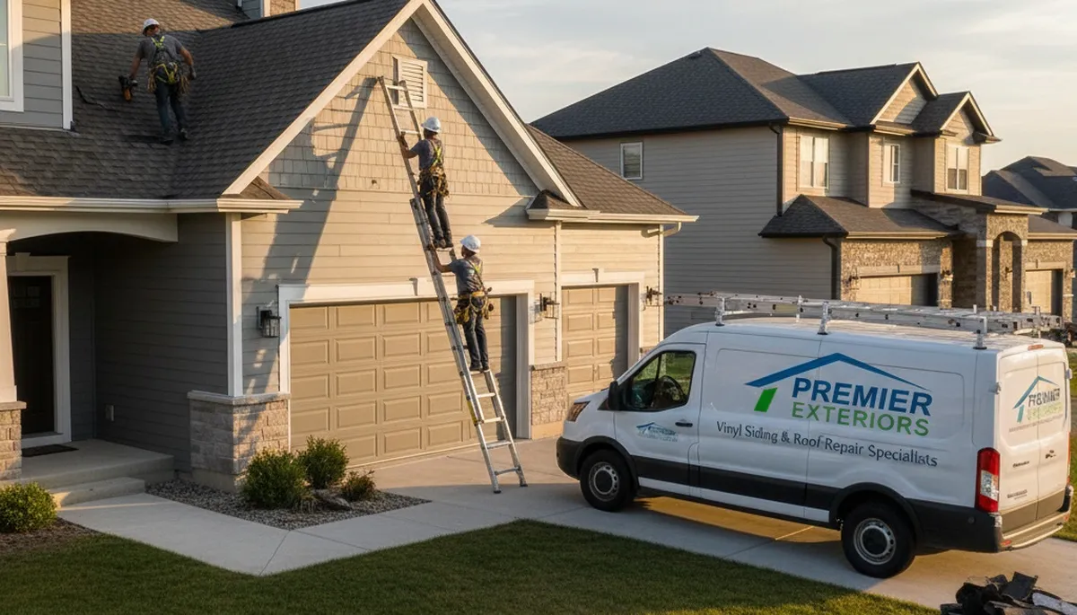 Vinyl siding installation on home exterior in Oklahoma City, OK by Next Level Exteriors