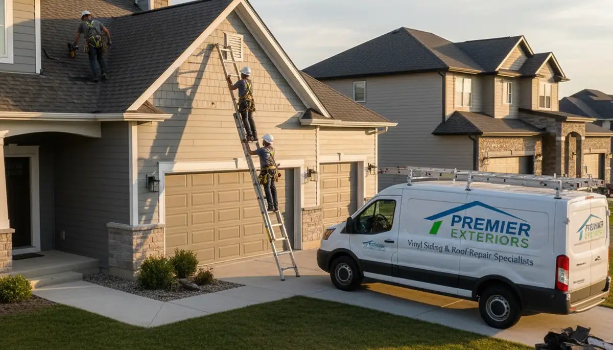 Vinyl siding installation on home exterior in Oklahoma City, OK by Next Level Exteriors