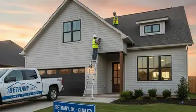 Professional vinyl siding installation on home exterior in Oklahoma City OK