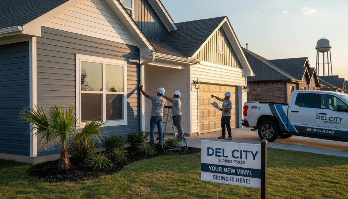 Professional vinyl siding installation on home exterior in Oklahoma City, OK