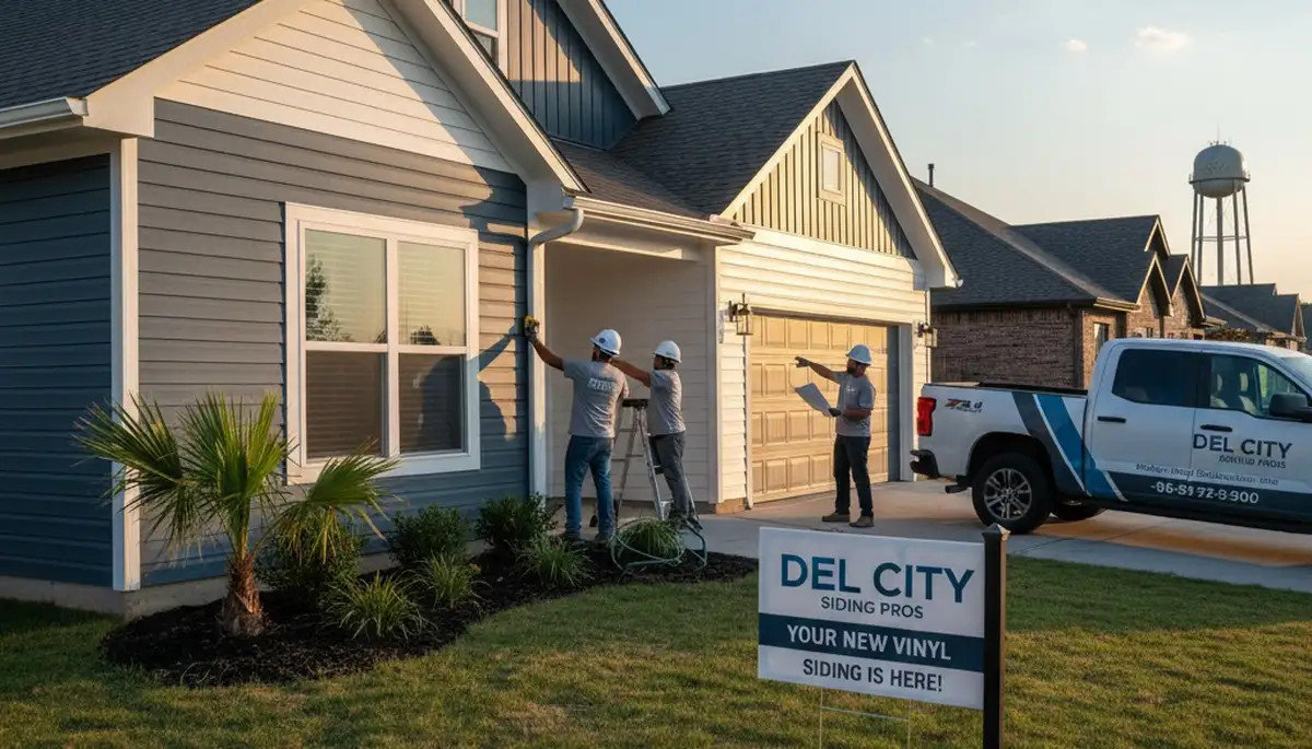 Professional vinyl siding installation on home exterior in Oklahoma City, OK