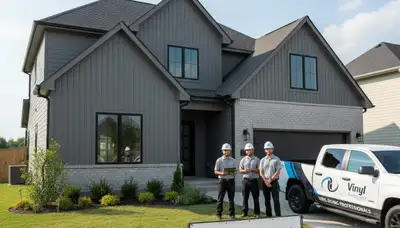Professional vinyl siding installation on home exterior in Oklahoma City, OK