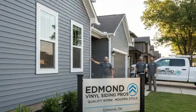 Vinyl siding installation on residential home in Oklahoma City OK by local siding professionals