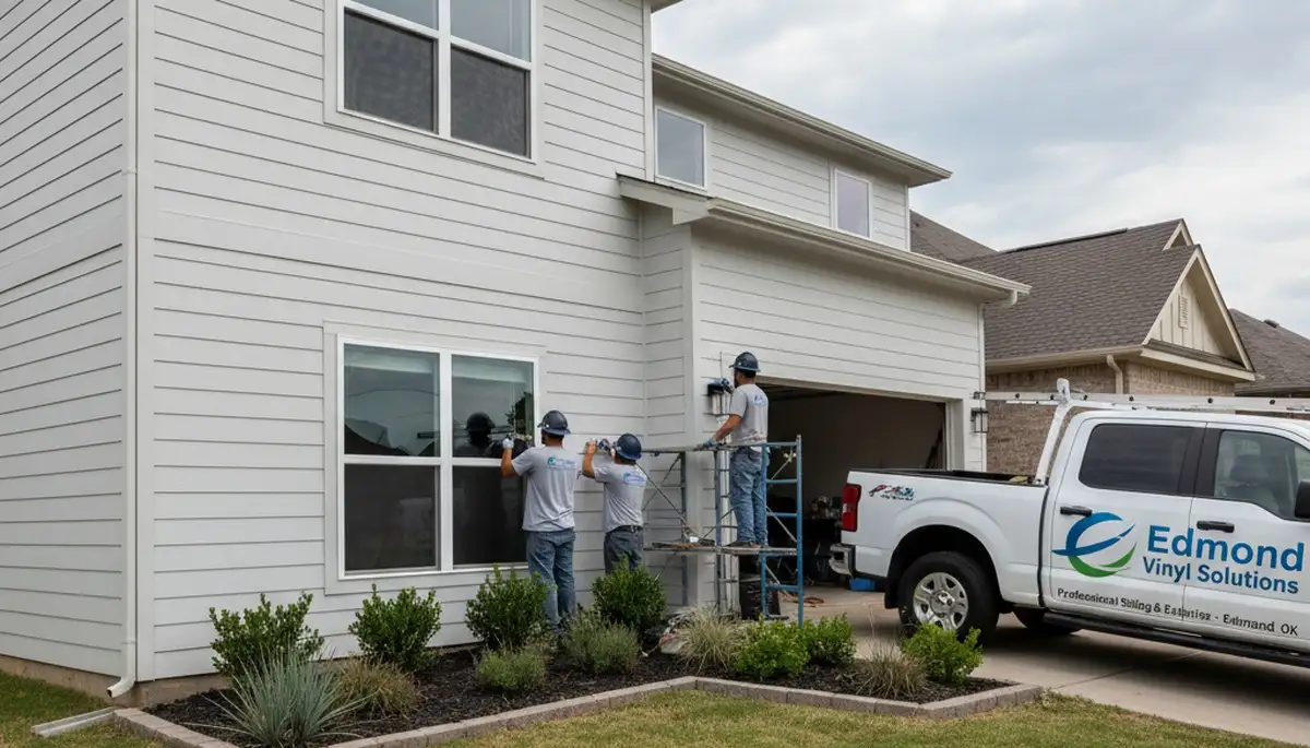 Professional vinyl siding installation on home exterior in Oklahoma City OK