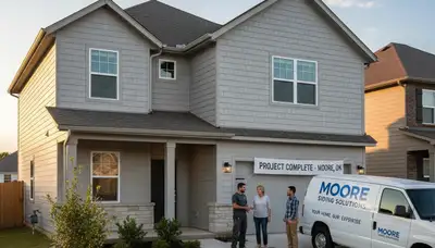 Professional vinyl siding installation on home exterior in Oklahoma City, OK