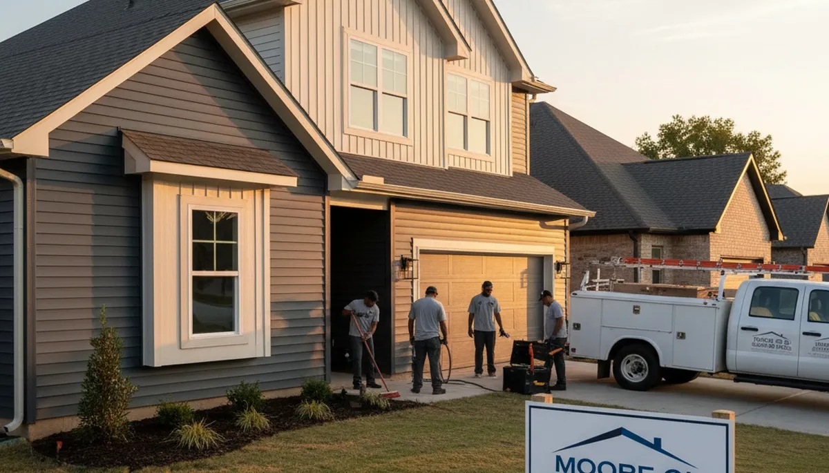 Professional vinyl siding installation on home exterior in Oklahoma City OK