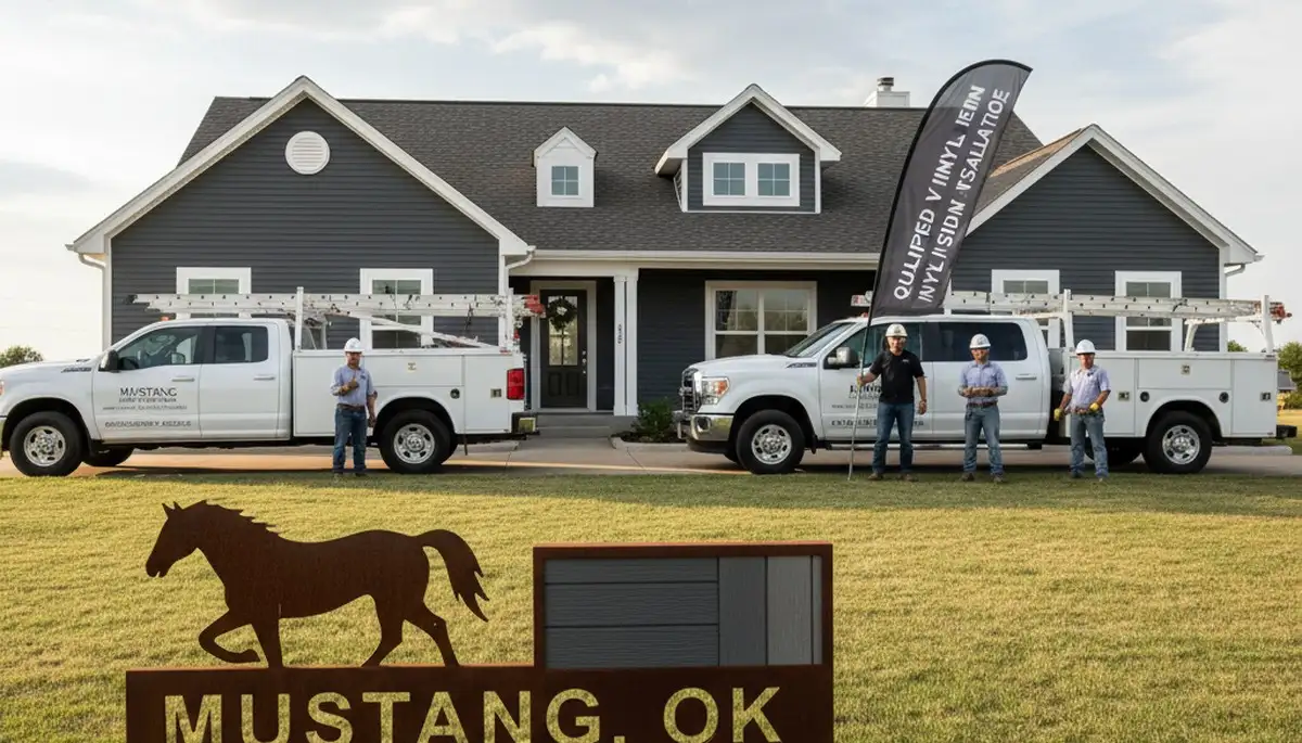 Professional vinyl siding installation on home exterior in Oklahoma City OK