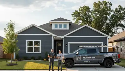Professional vinyl siding installation on home exterior in Oklahoma City, OK