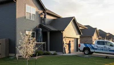Vinyl siding installation on home exterior in Oklahoma City OK by local siding specialists
