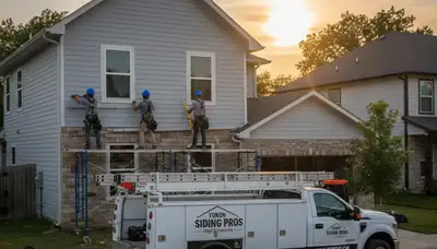 Professional vinyl siding installation on home exterior in Oklahoma City, OK