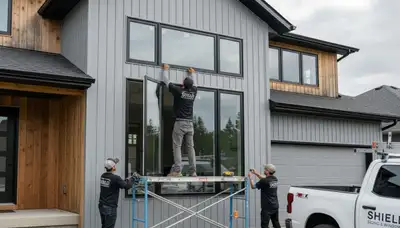 Vinyl siding and window installation in Oklahoma City OK by Next Level Exteriors exterior experts