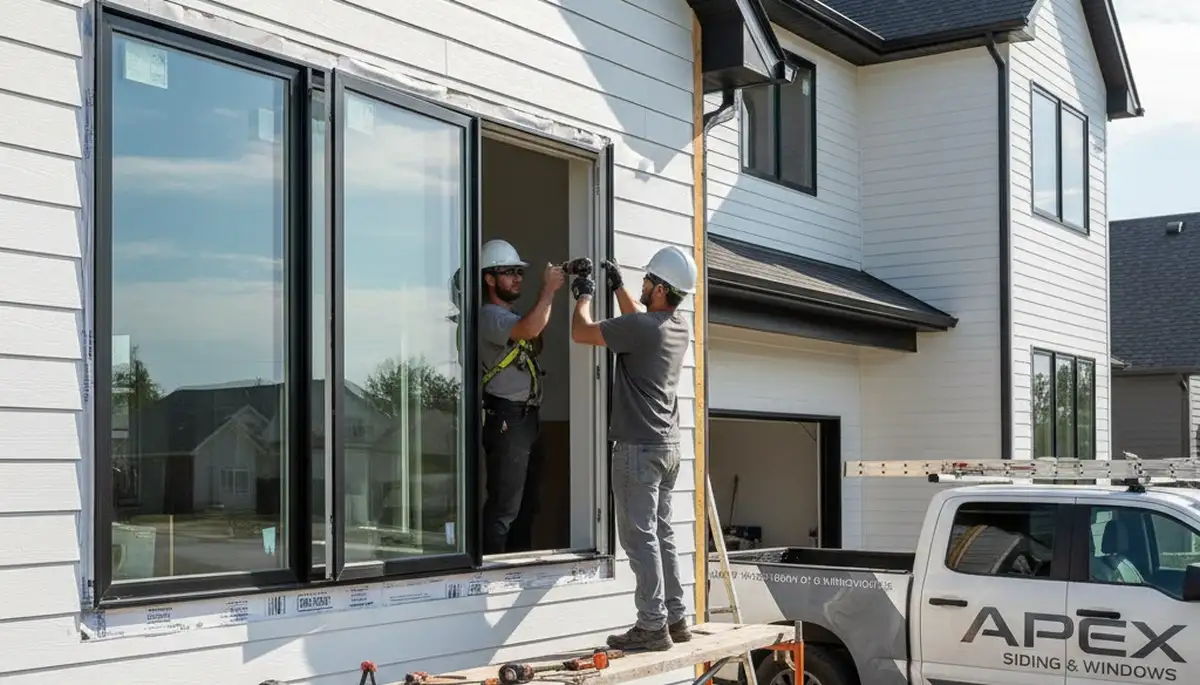 Vinyl siding and window installation in Oklahoma City OK by Next Level Exteriors
