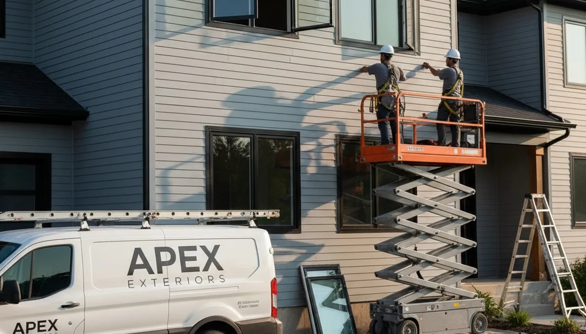Professional vinyl siding and window repair home exterior in Oklahoma City, OK